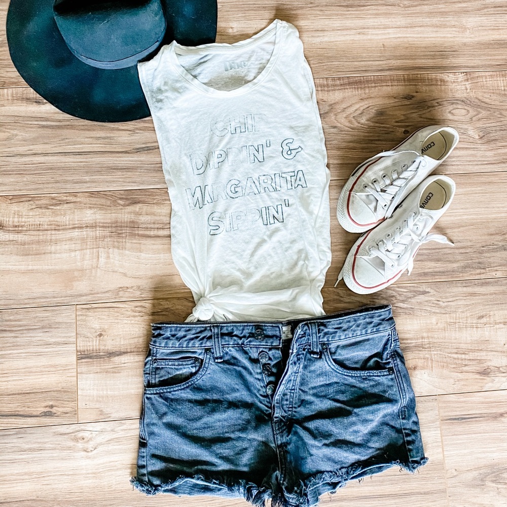 Free People denim cut off shorts